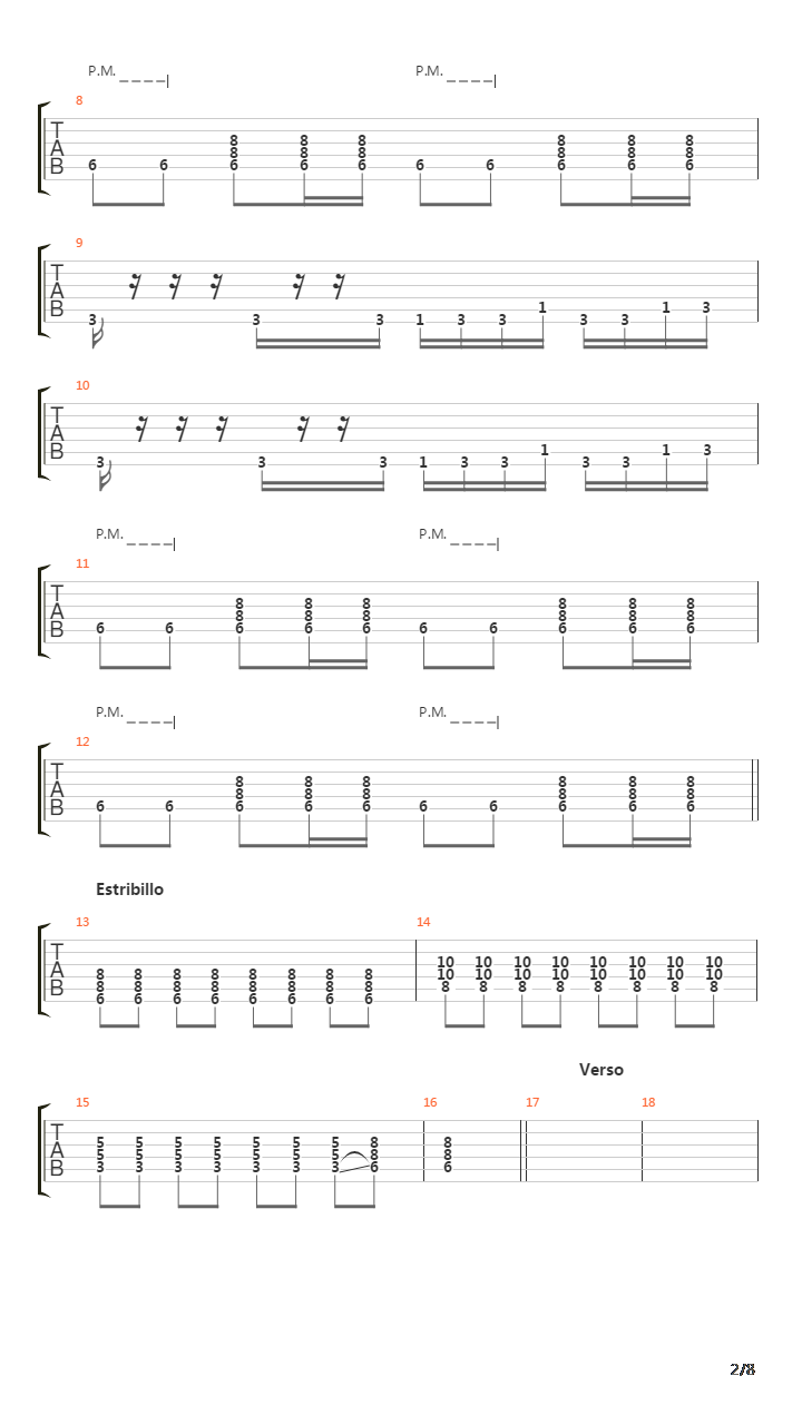 Y Te Vas吉他谱