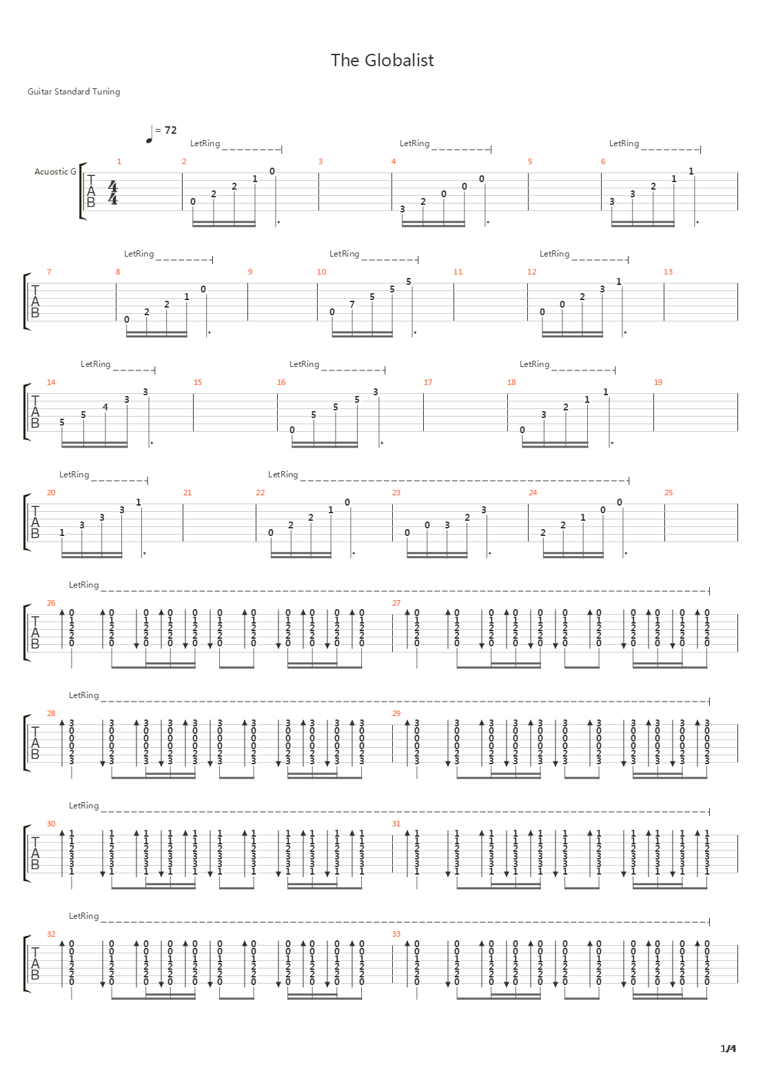 The Globalist吉他谱