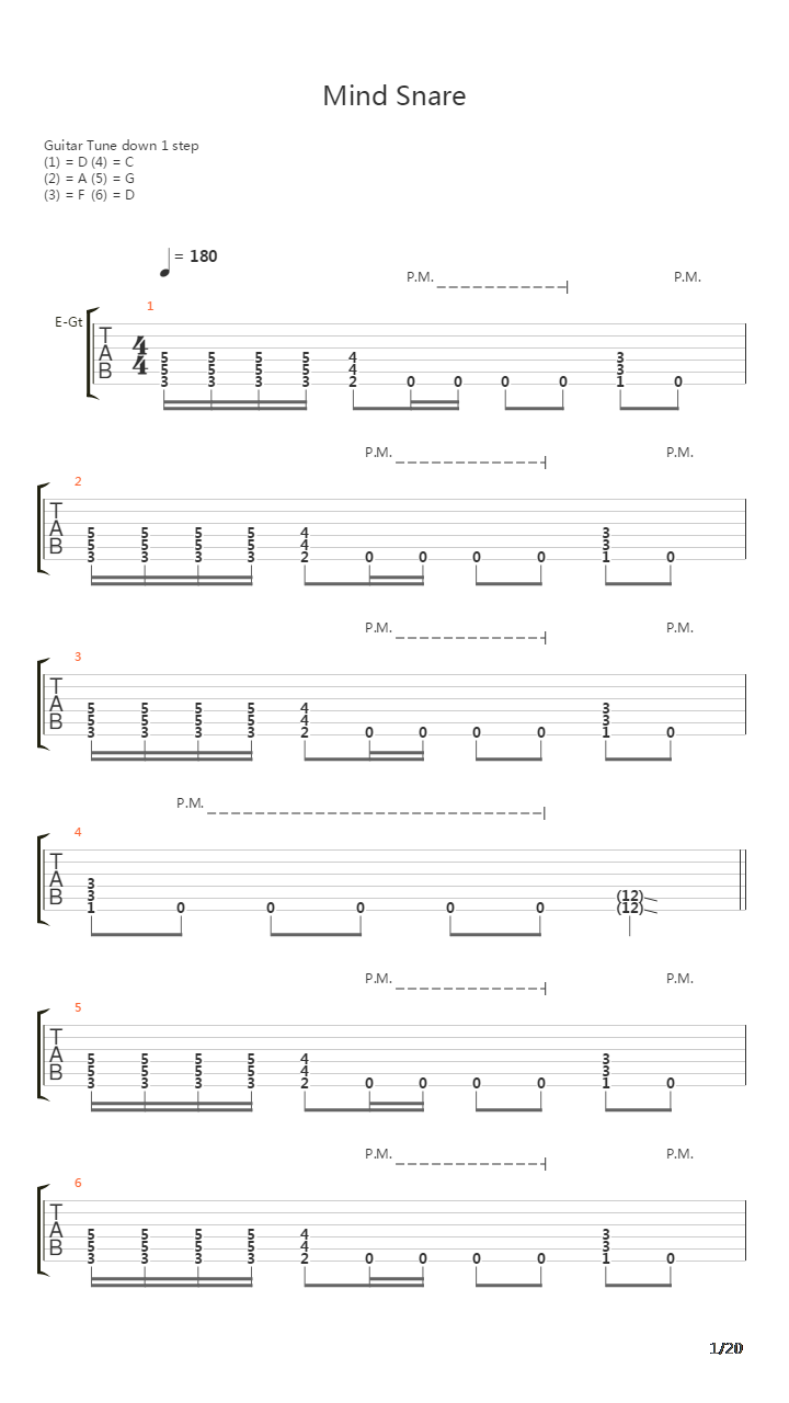 Mind Snare吉他谱