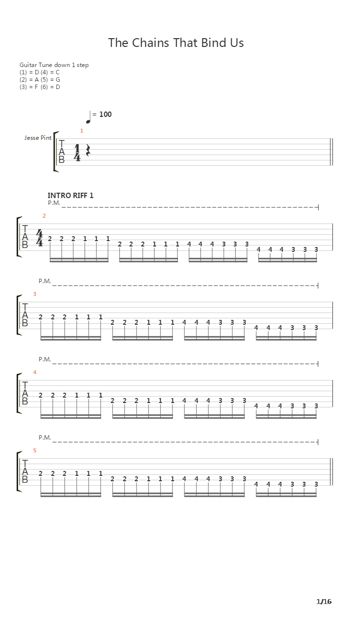 The Chains That Bind Us吉他谱