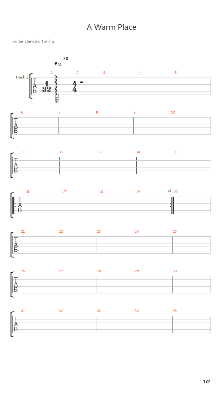 A Warm Place吉他谱
