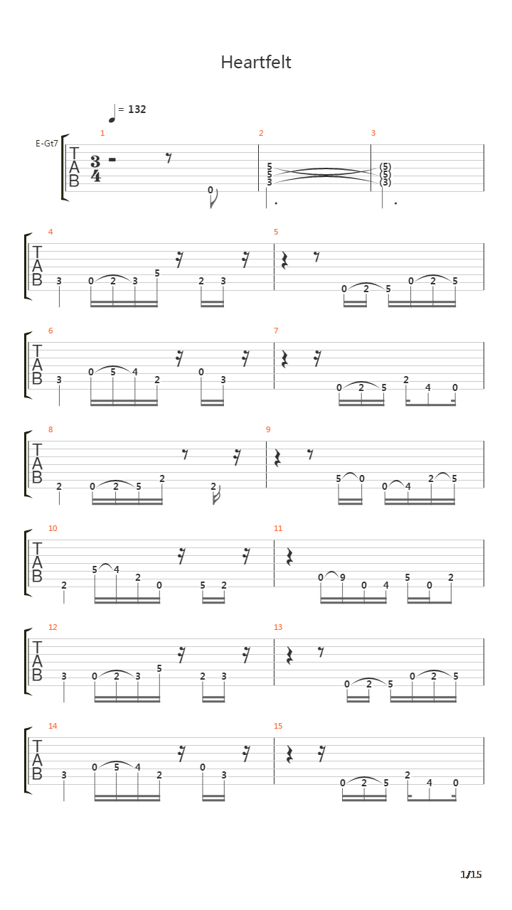 Heartfelt吉他谱