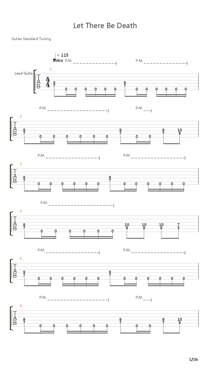Let There Be Death吉他谱