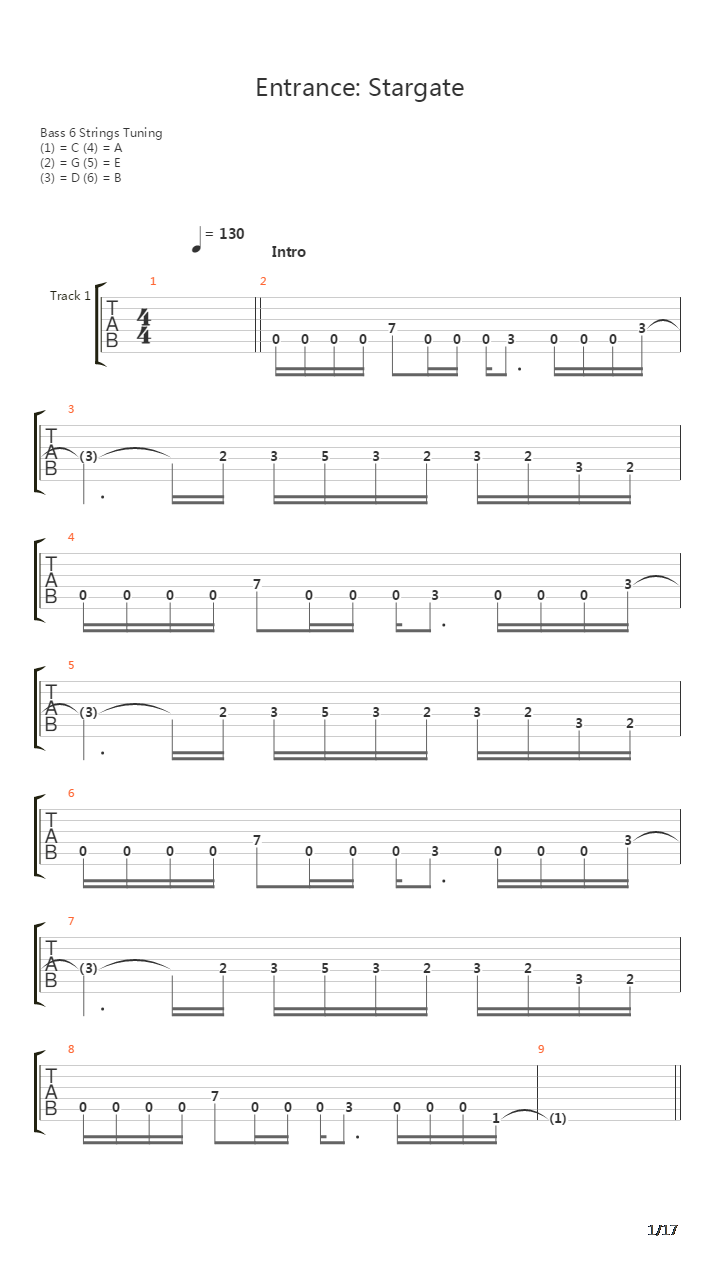 Entrance Stargate吉他谱