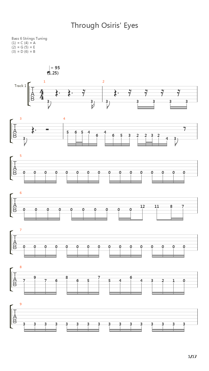 Through Osiris Eyes吉他谱