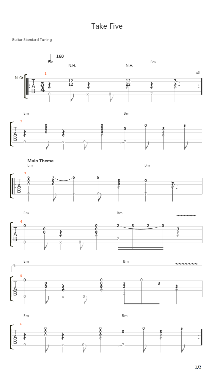 Take Five吉他谱
