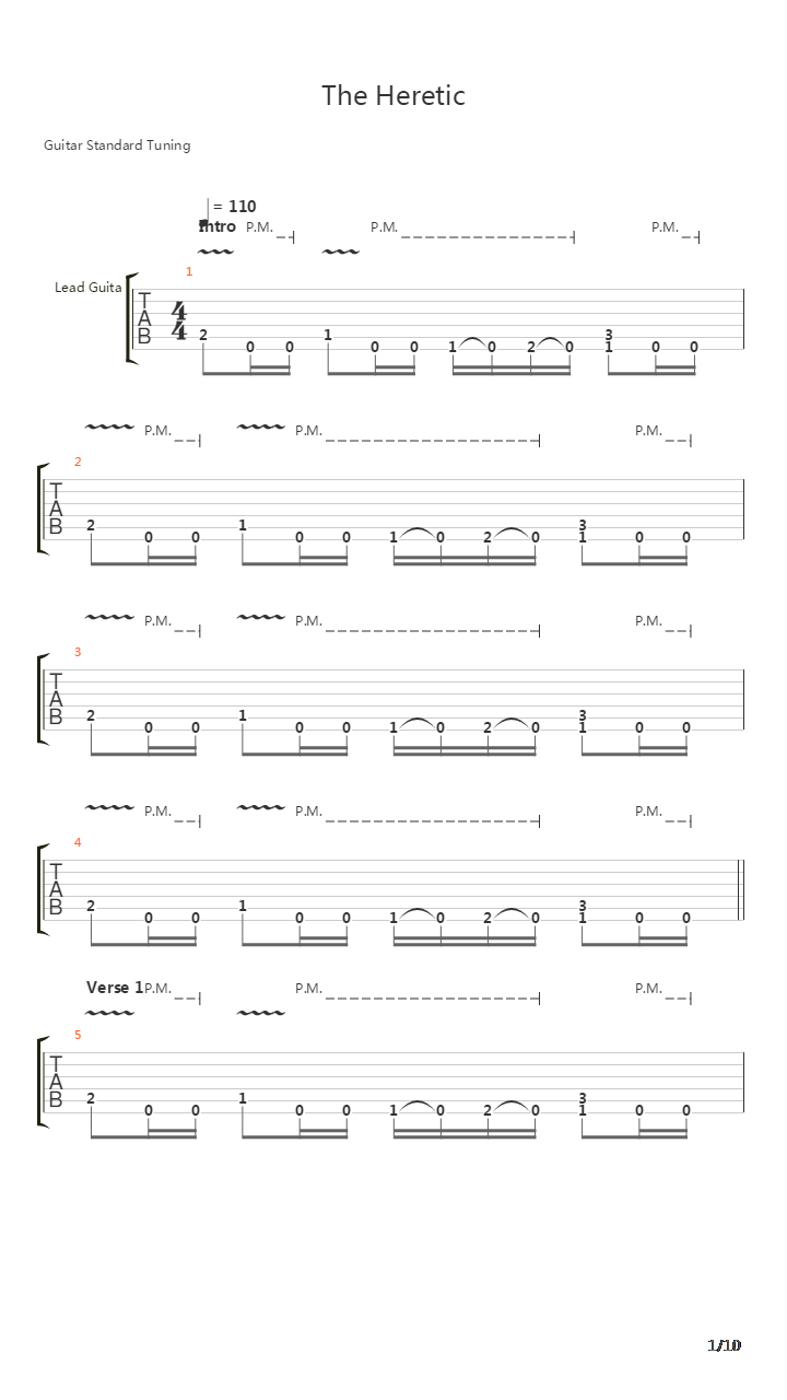 The Heretic吉他谱