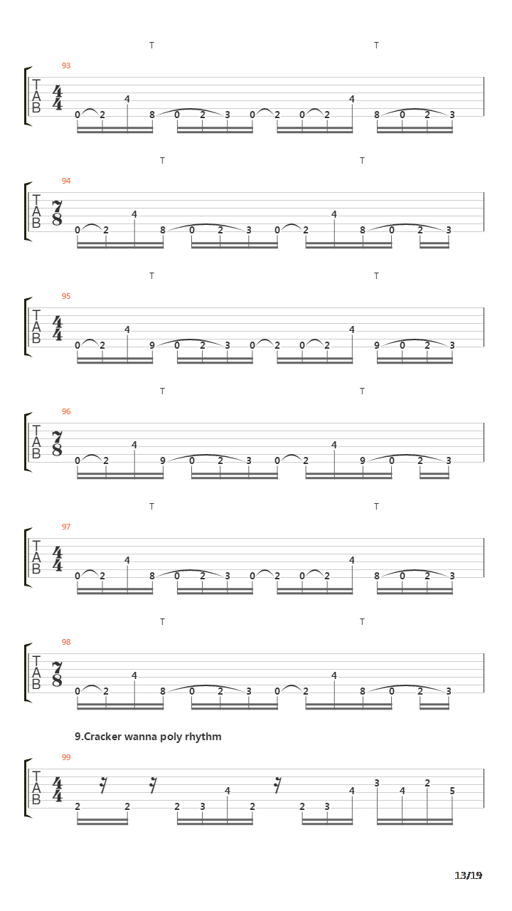 Tidal吉他谱