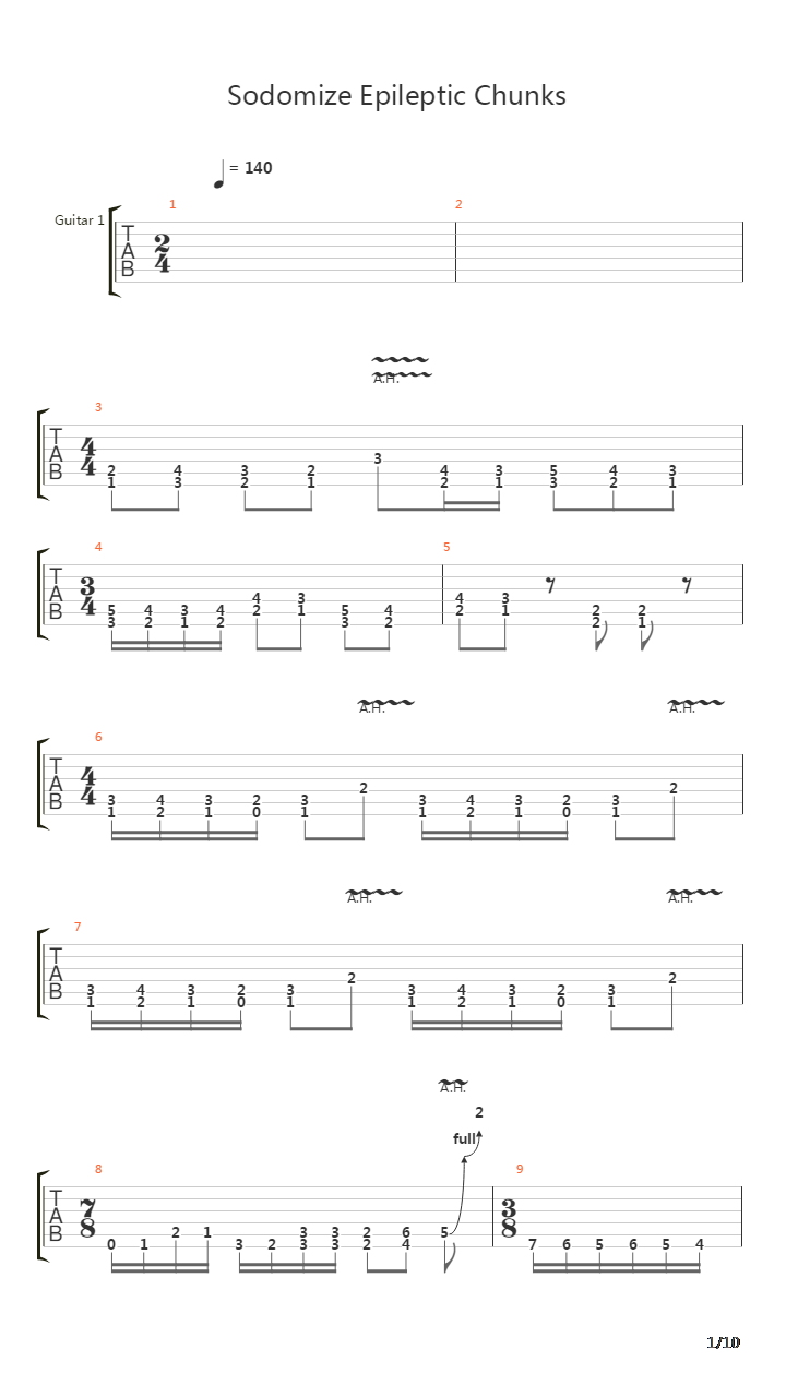Sodomize Epileptic Chunks吉他谱