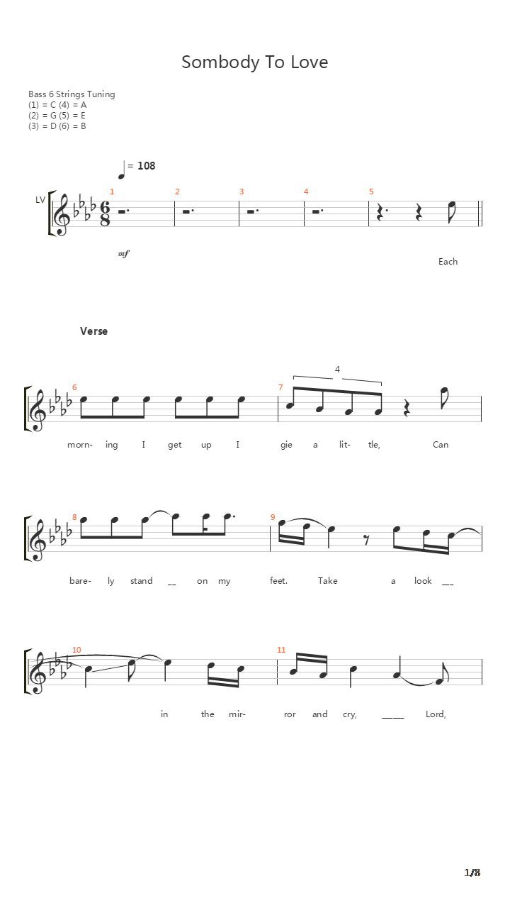 Somebody To Love吉他谱