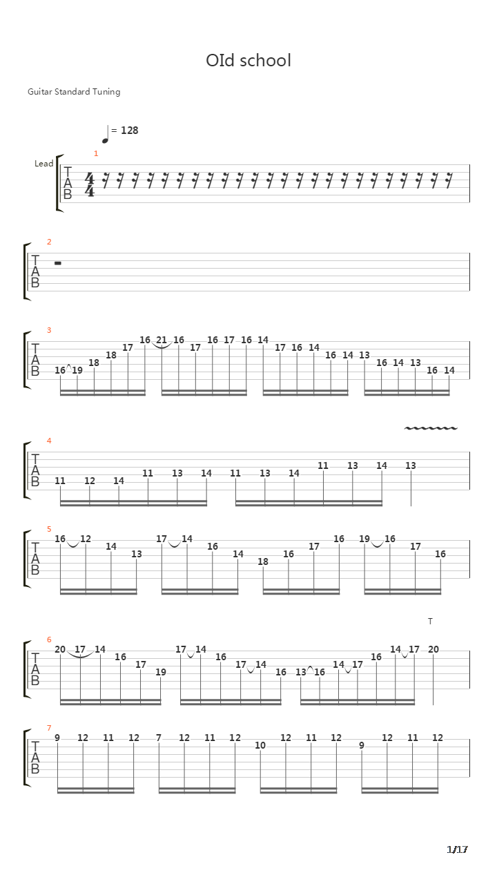 Old School(With Rhythm)吉他谱