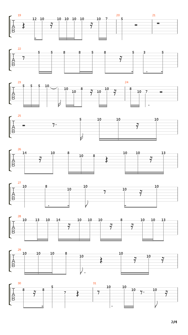 Your Funeral And My Trial吉他谱