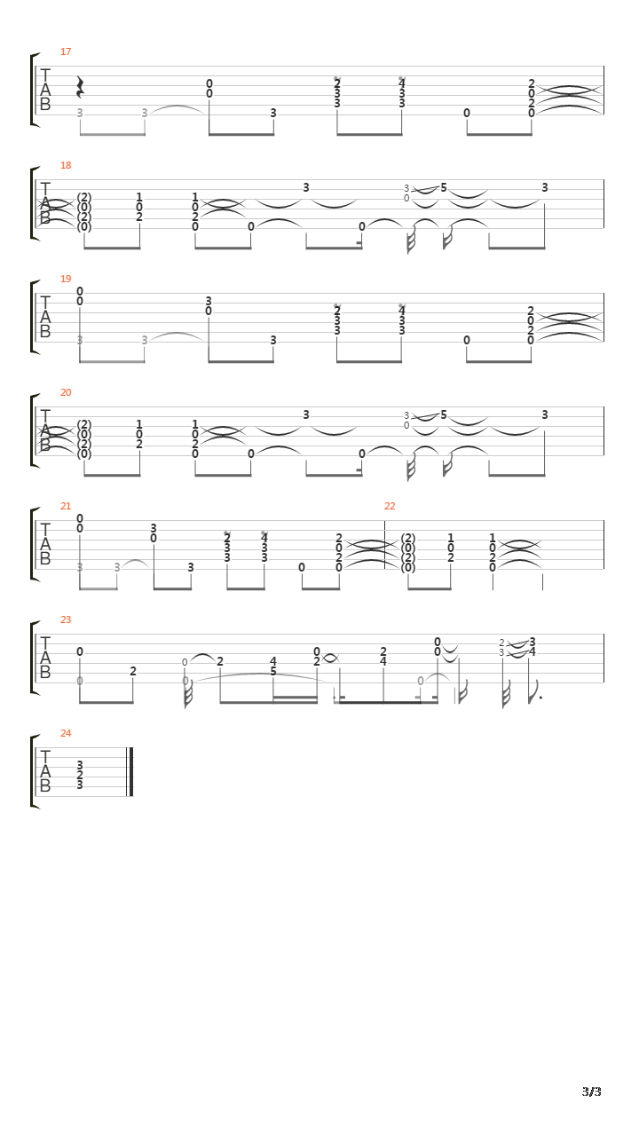 Big Empty Fingerstyle吉他谱