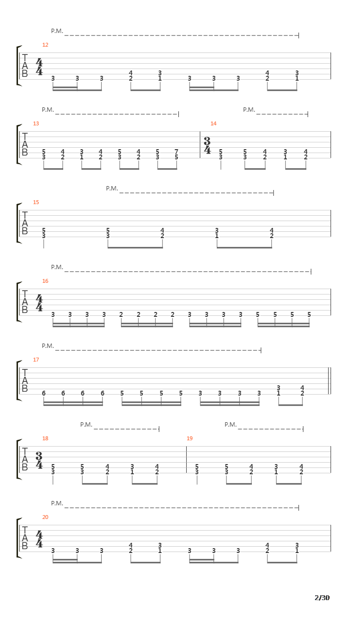 Suspended In Tribulation吉他谱