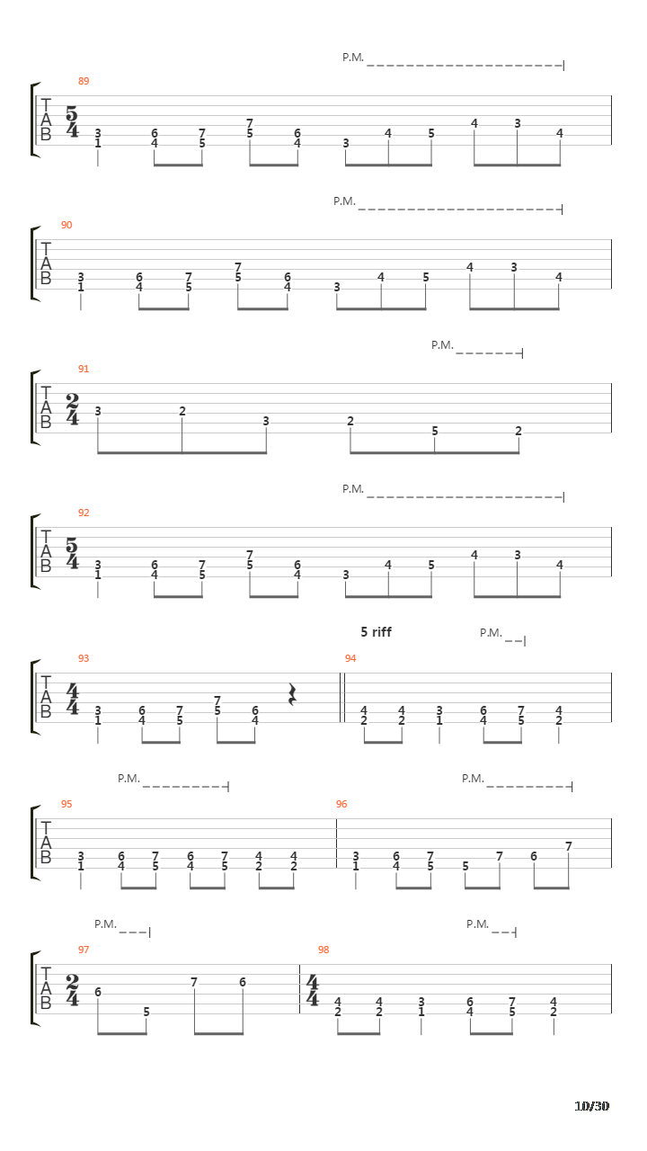 Suspended In Tribulation吉他谱