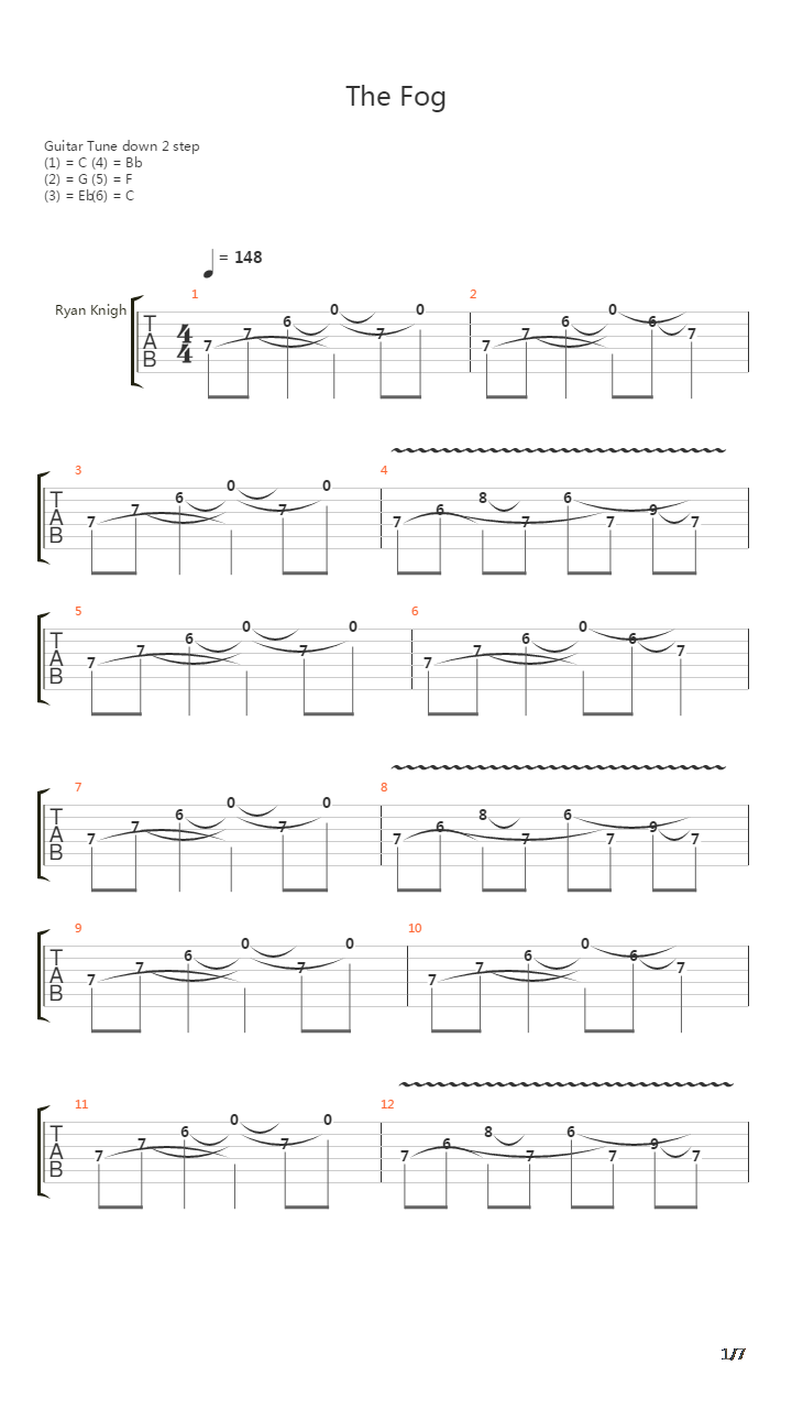 The Fog吉他谱