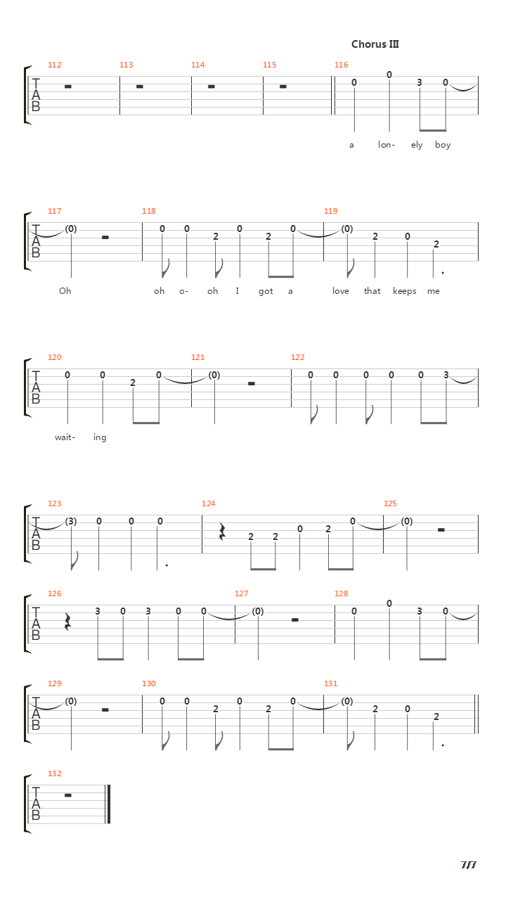 Lonely Boy吉他谱