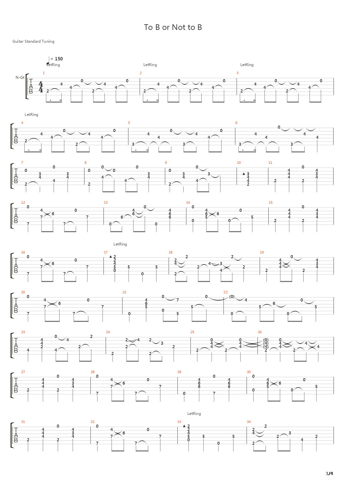 To Be Or Not To Be吉他谱