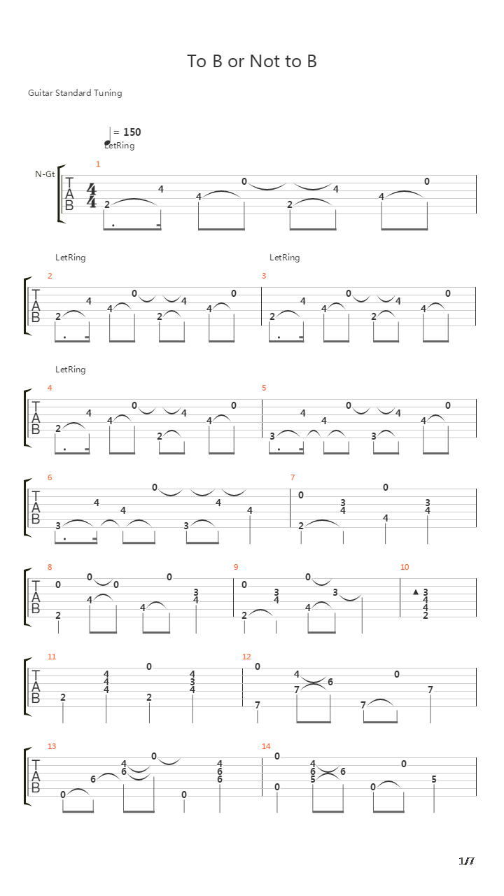 To Be Or Not To Be吉他谱