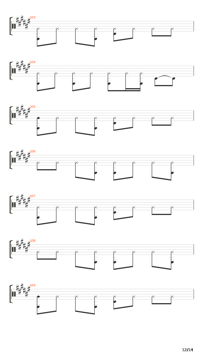 Ride吉他谱