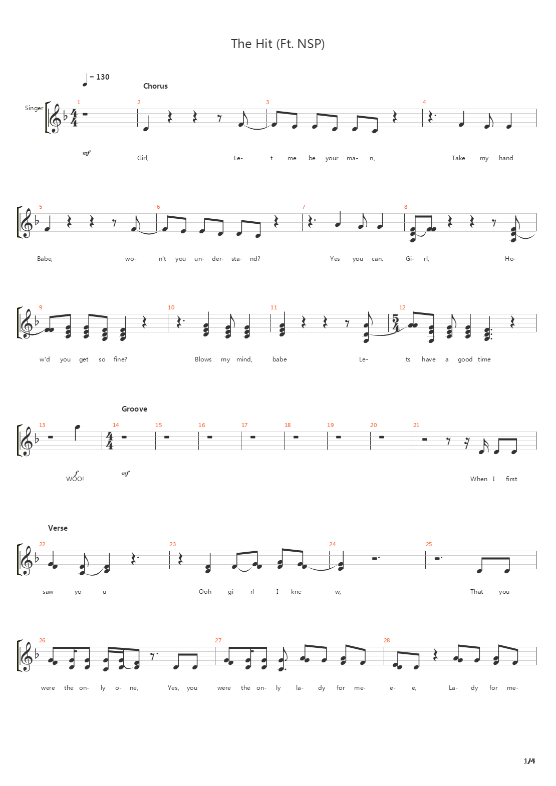 The Hit吉他谱