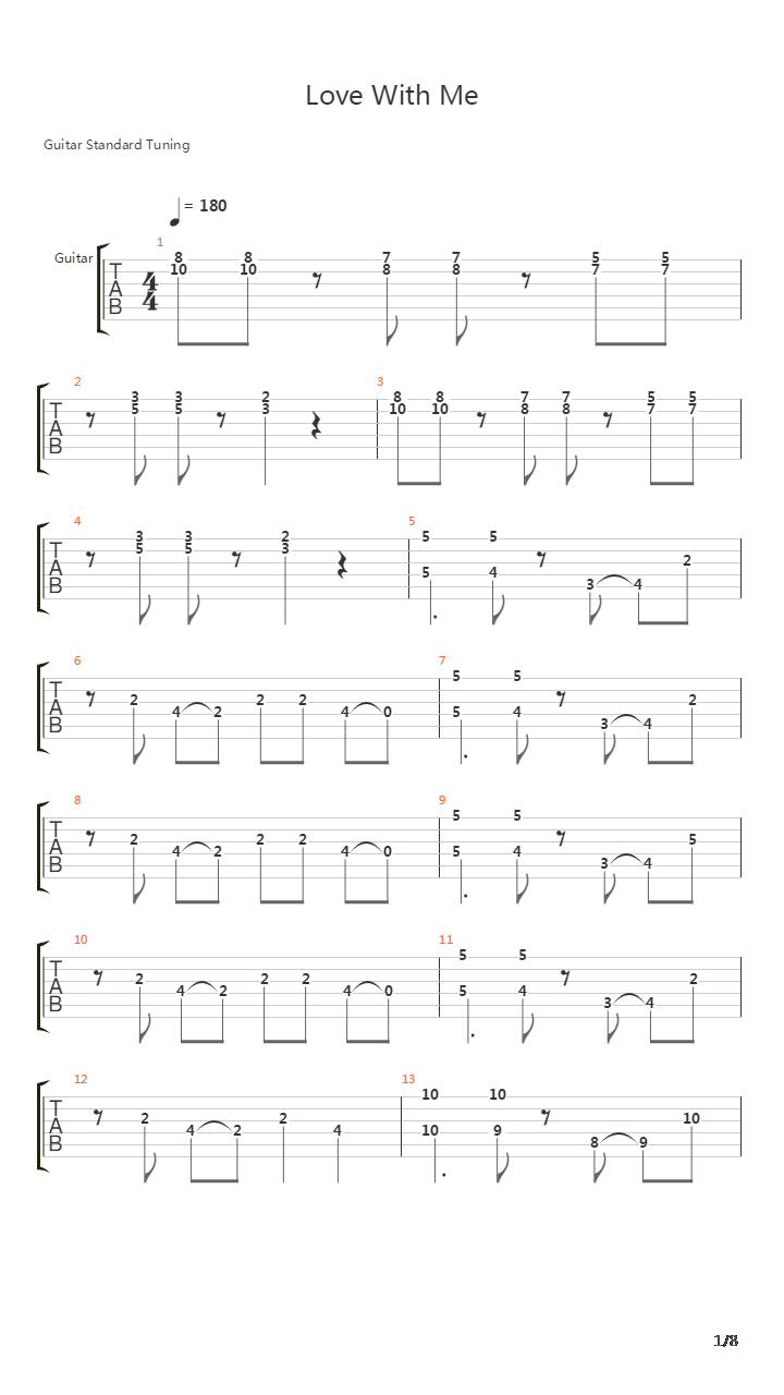 Love With Me吉他谱