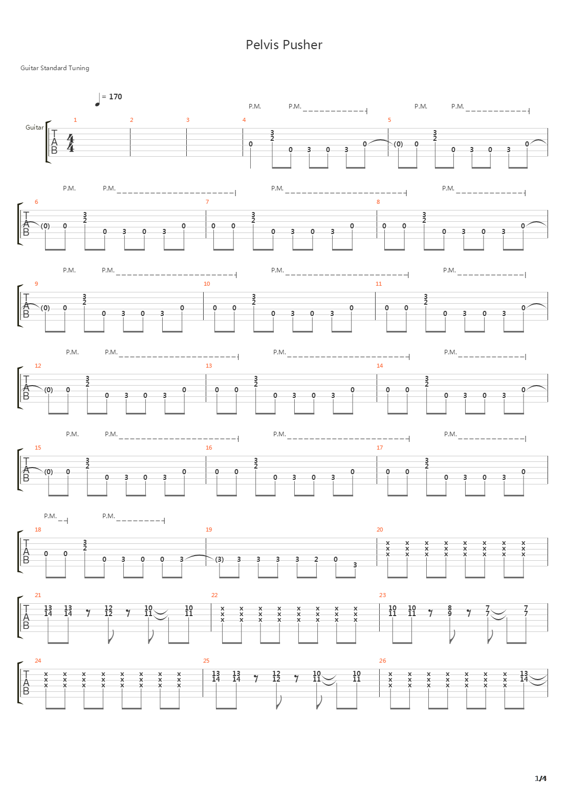 Pelvis Pusher吉他谱