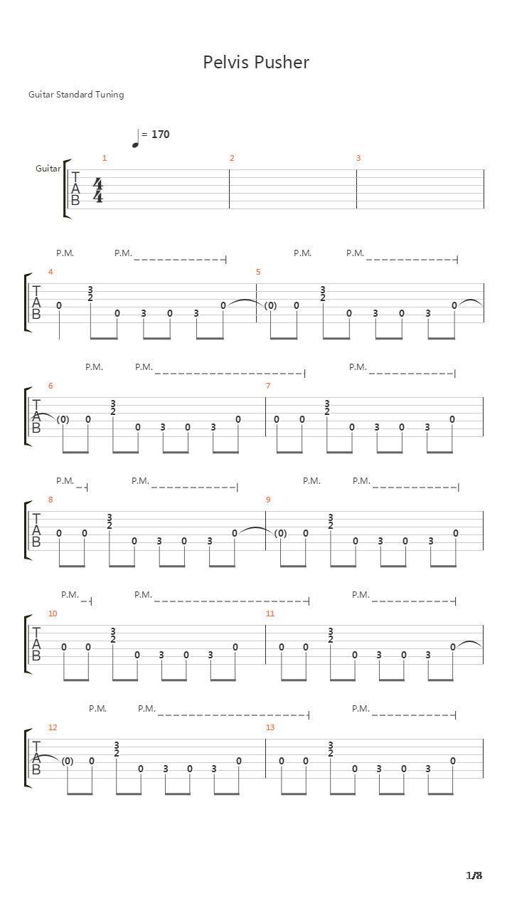 Pelvis Pusher吉他谱