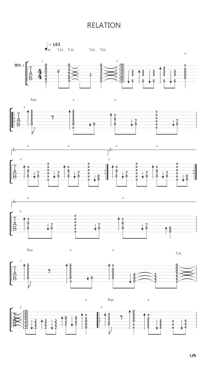 RELATION!吉他谱