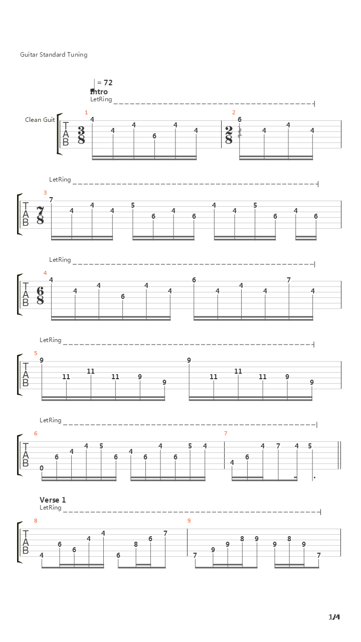 Along For The Ride吉他谱