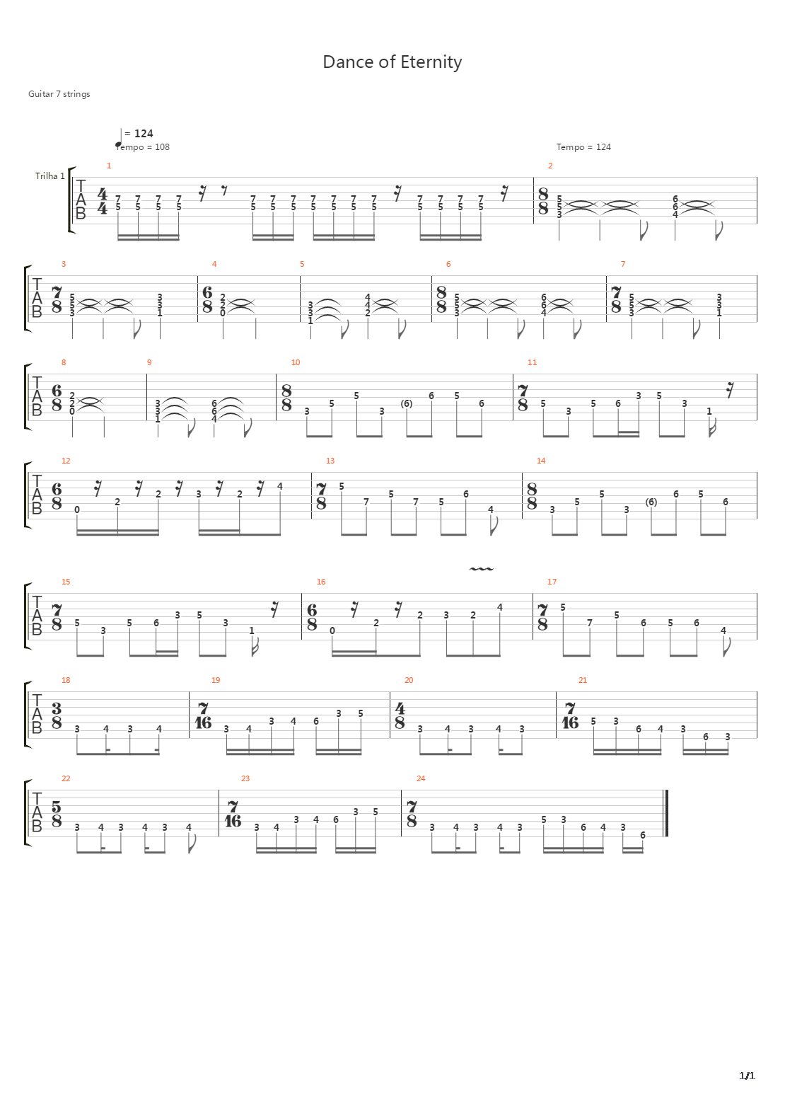 Dance Of Eternity (Intro)吉他谱
