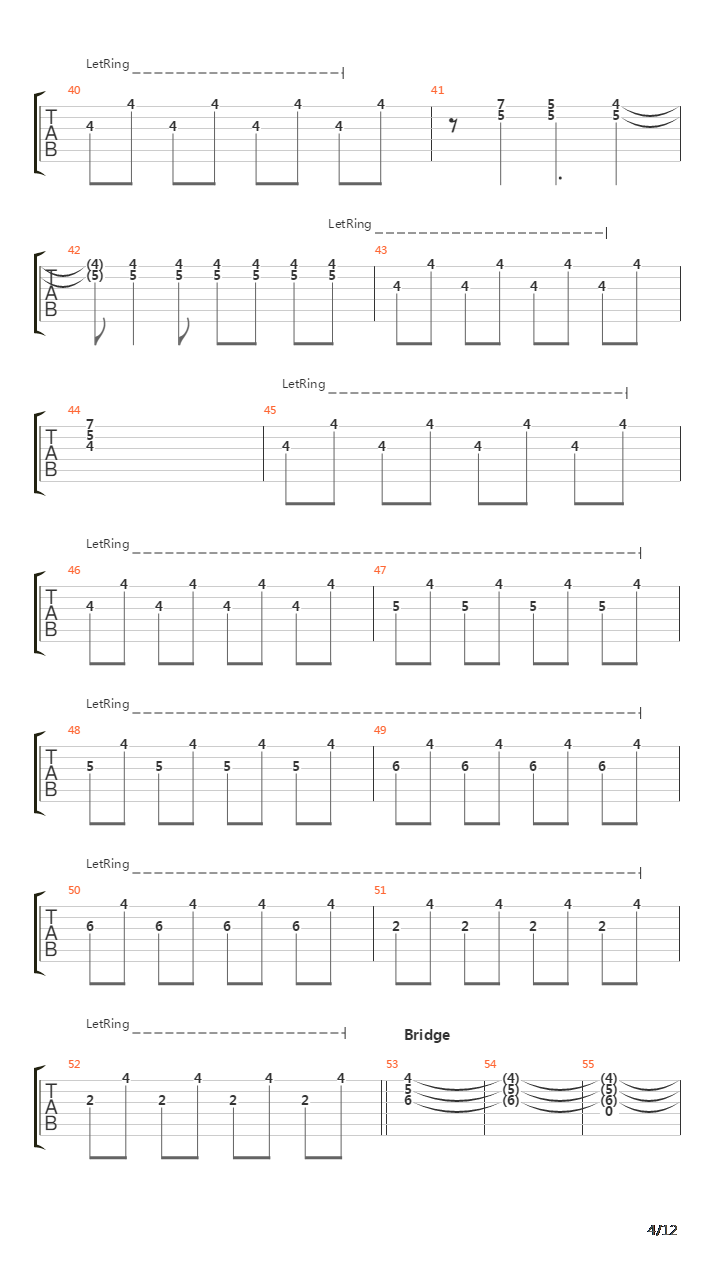 I Walk Beside You (4 String Bass Standard Tuning)吉他谱