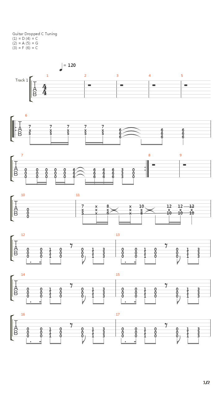 Bodies吉他谱