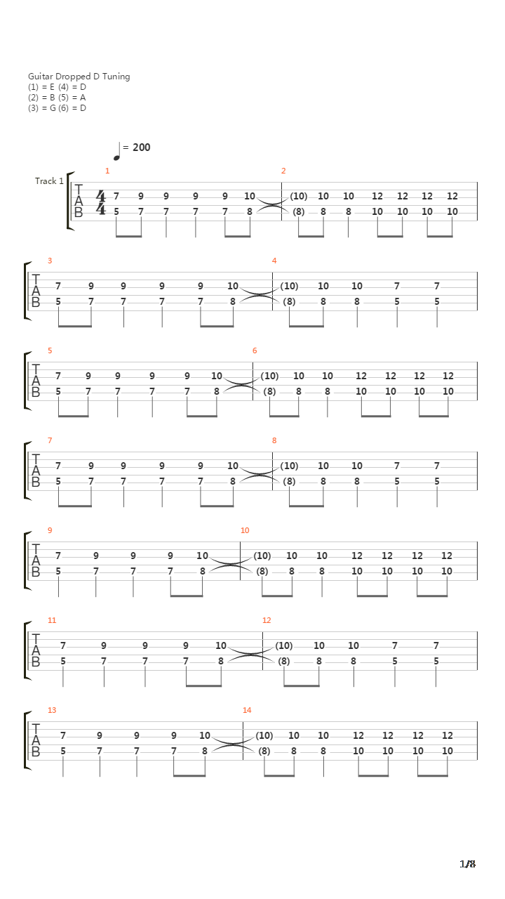 Mute吉他谱