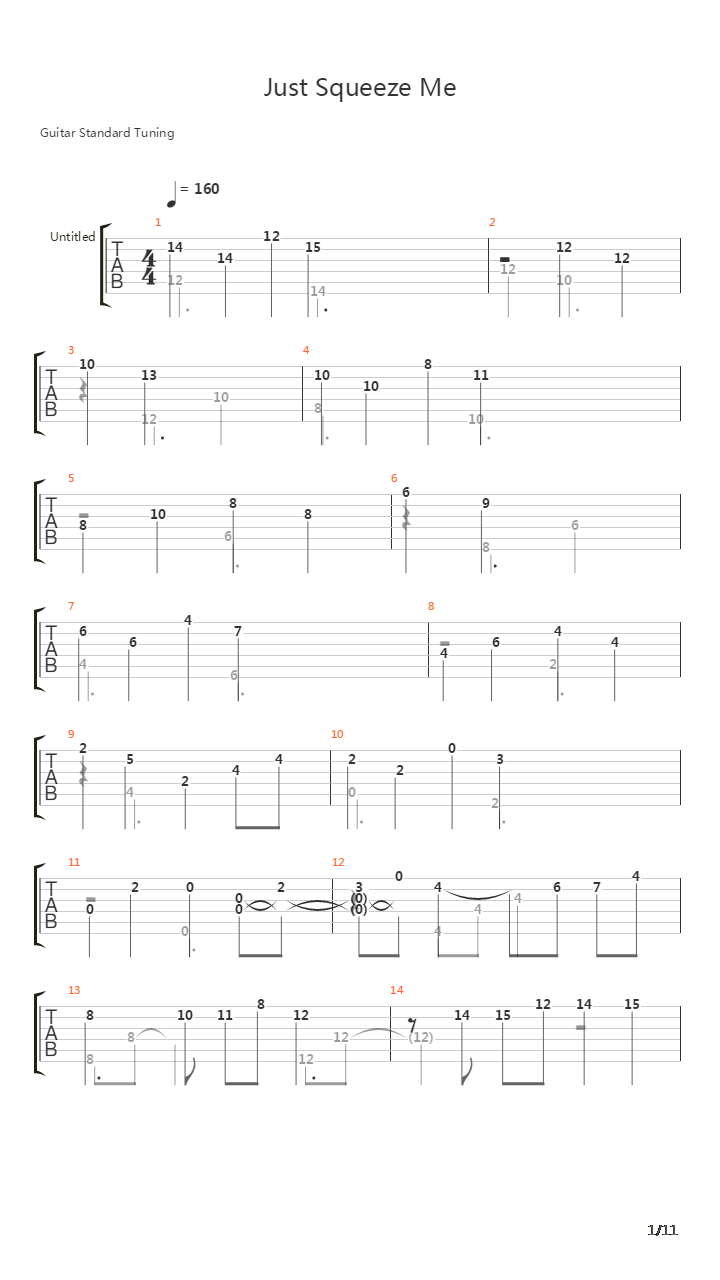 Just Squeeze Me吉他谱