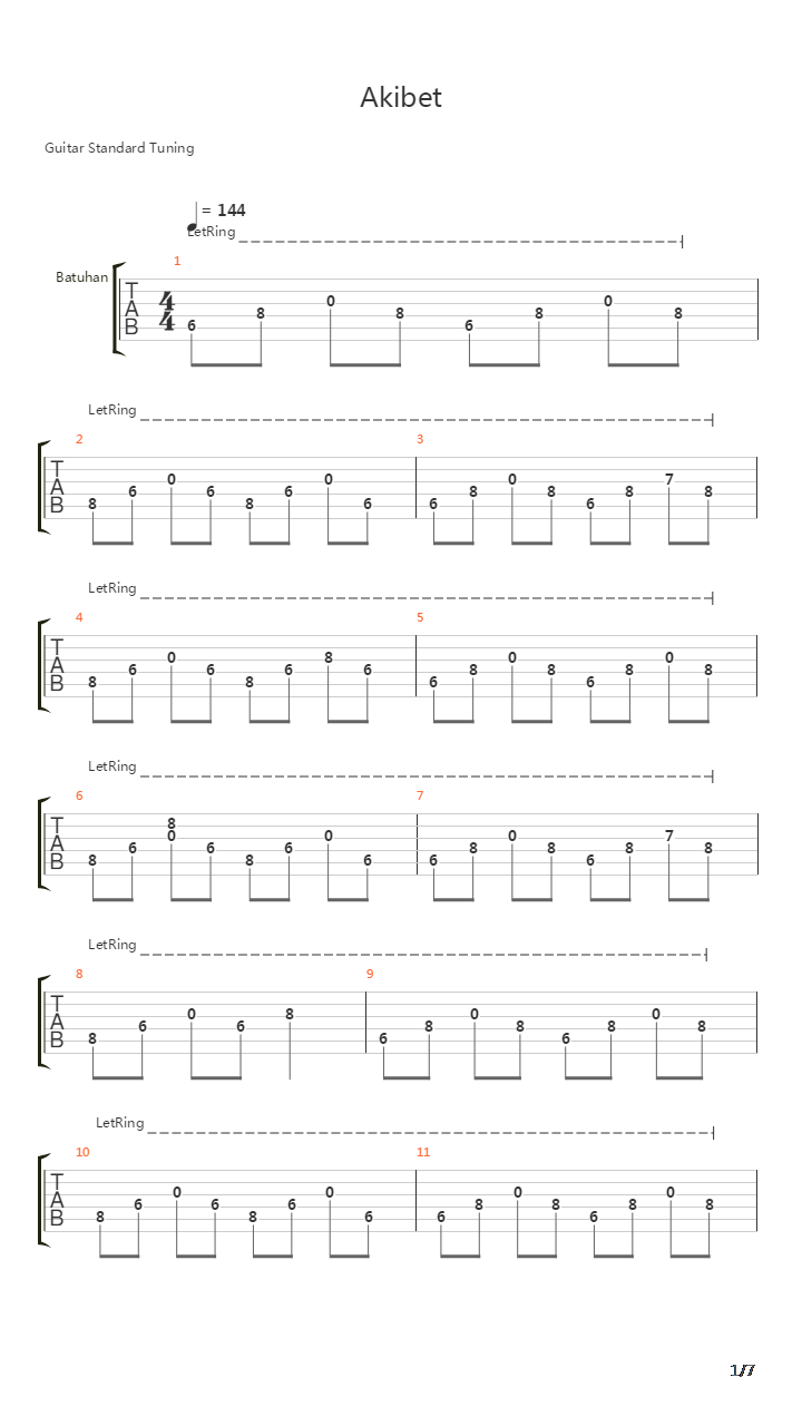 Akıbet吉他谱