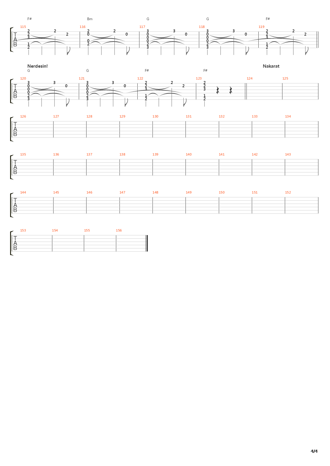 Bal吉他谱