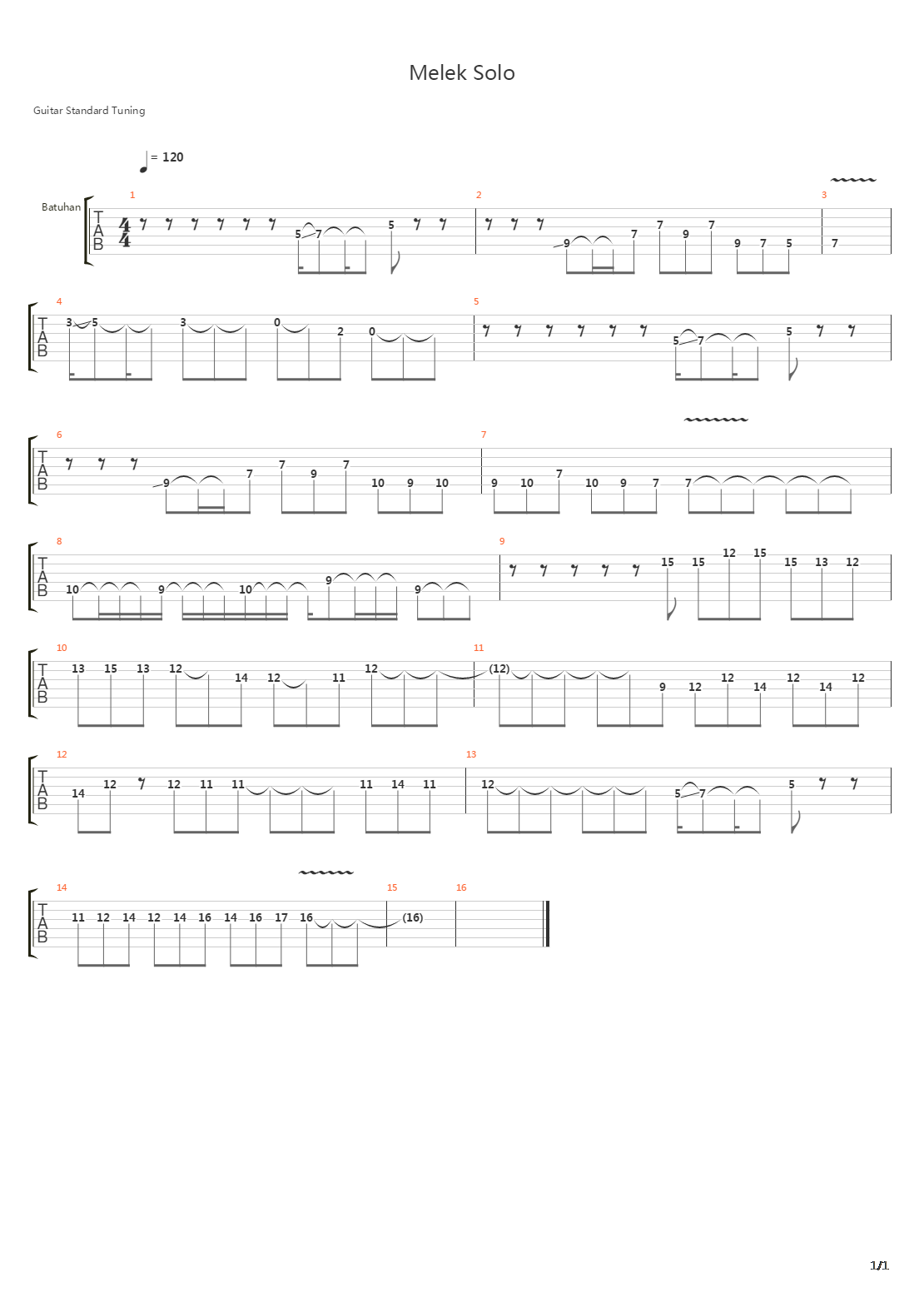 Melek吉他谱