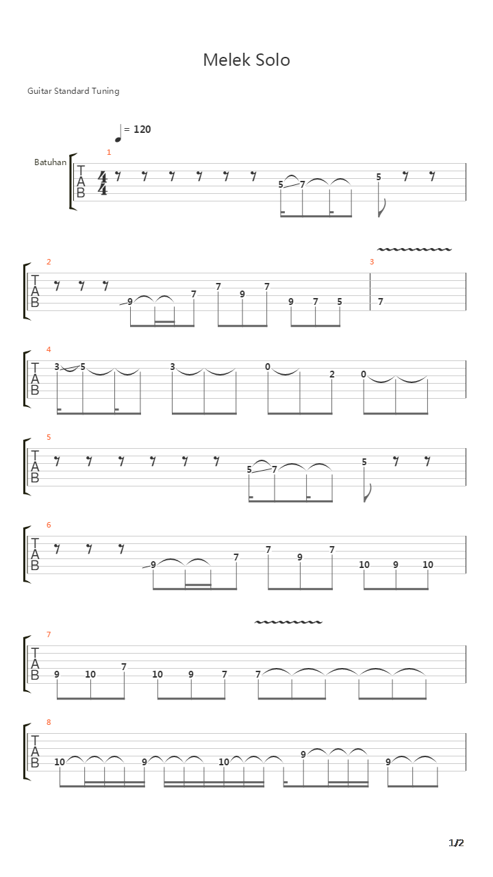 Melek吉他谱