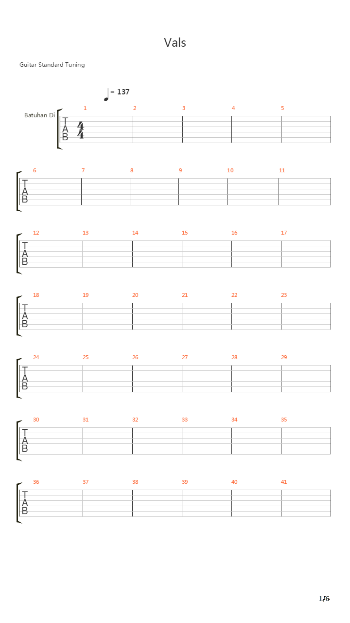 Vals吉他谱