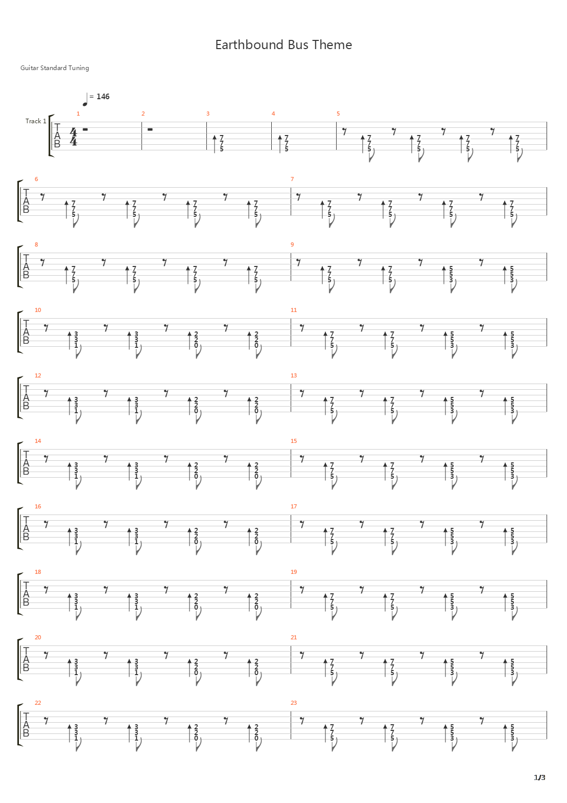 Bus Theme吉他谱