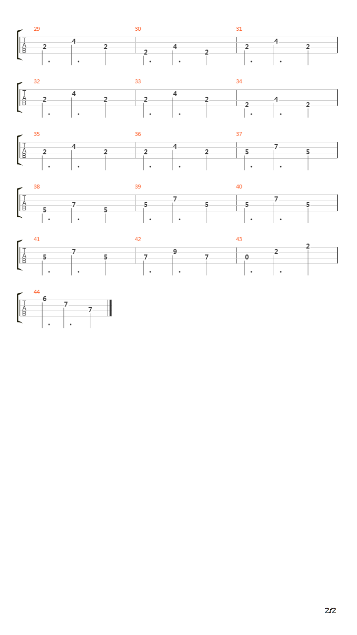 Fourside吉他谱