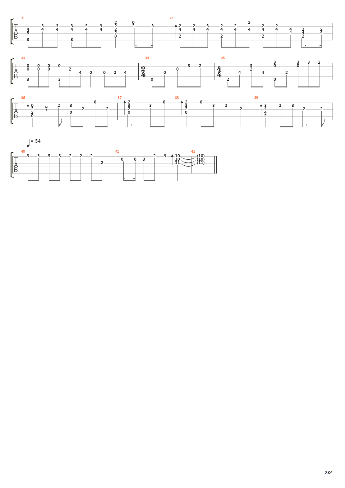 K Song吉他谱