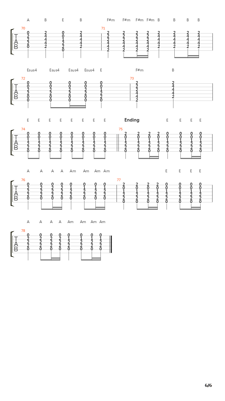 Salong吉他谱