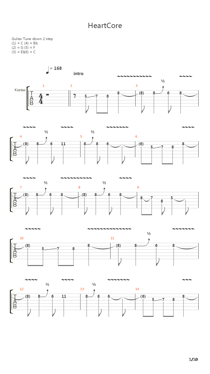 HeartCore吉他谱