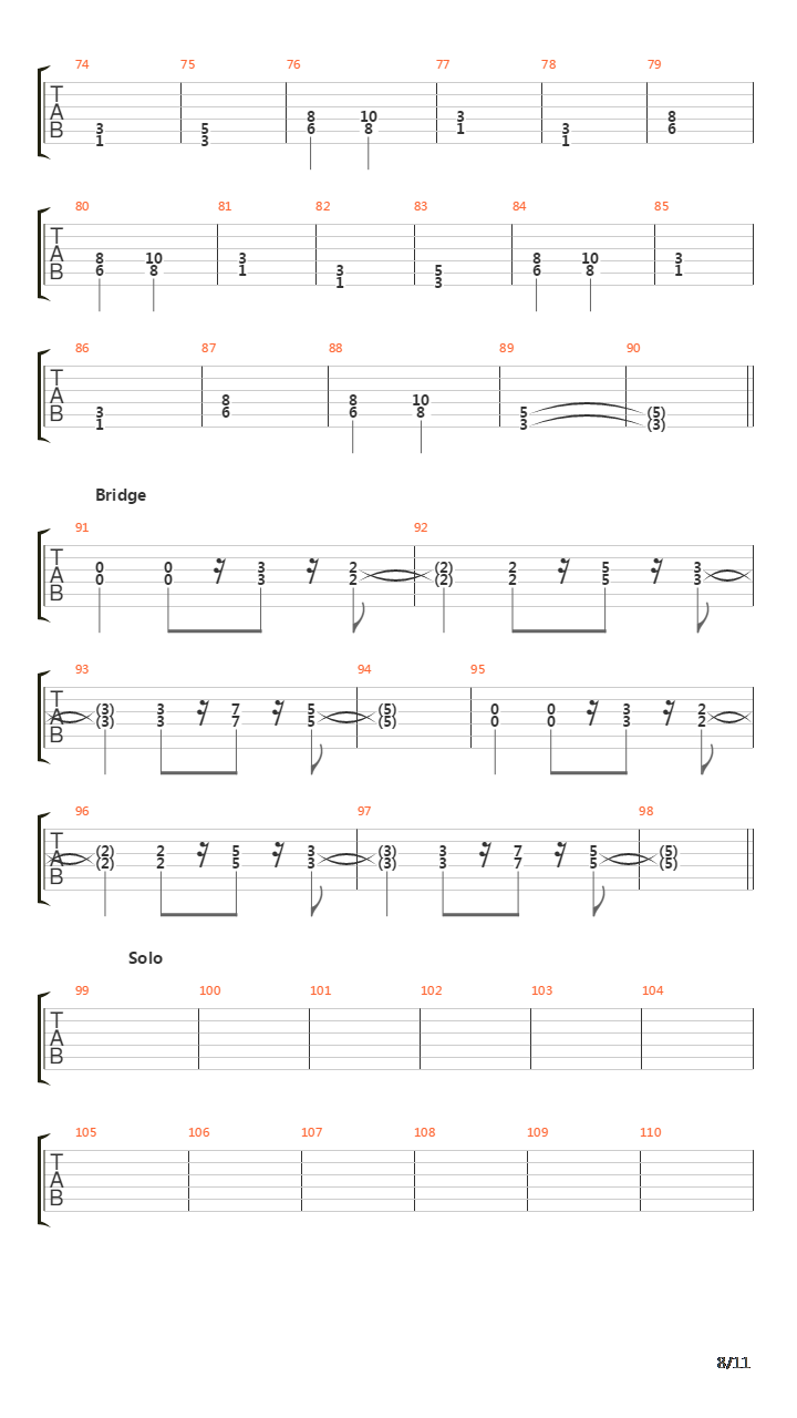 Rise Of The Morning Of Glory吉他谱