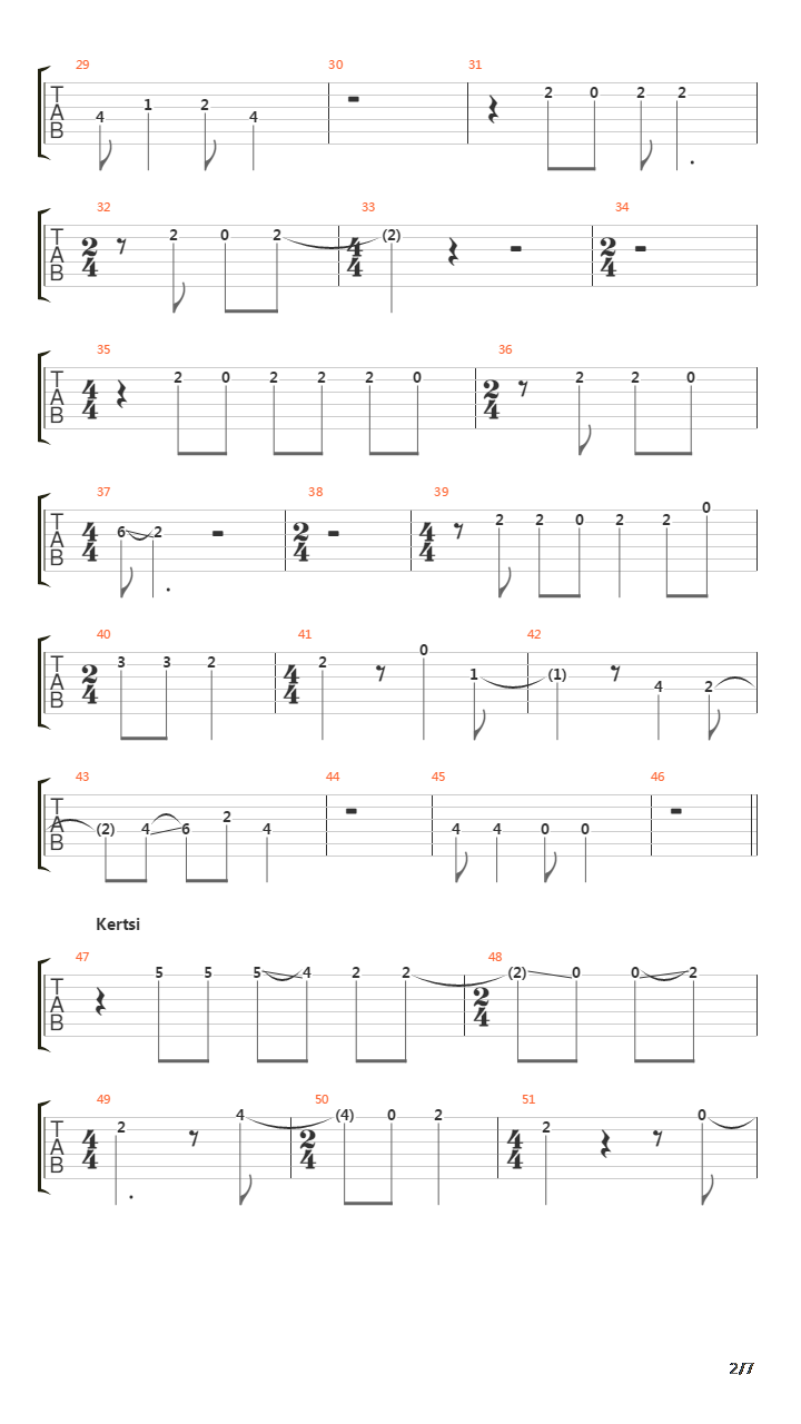 Matkustaja (Whole Song)吉他谱