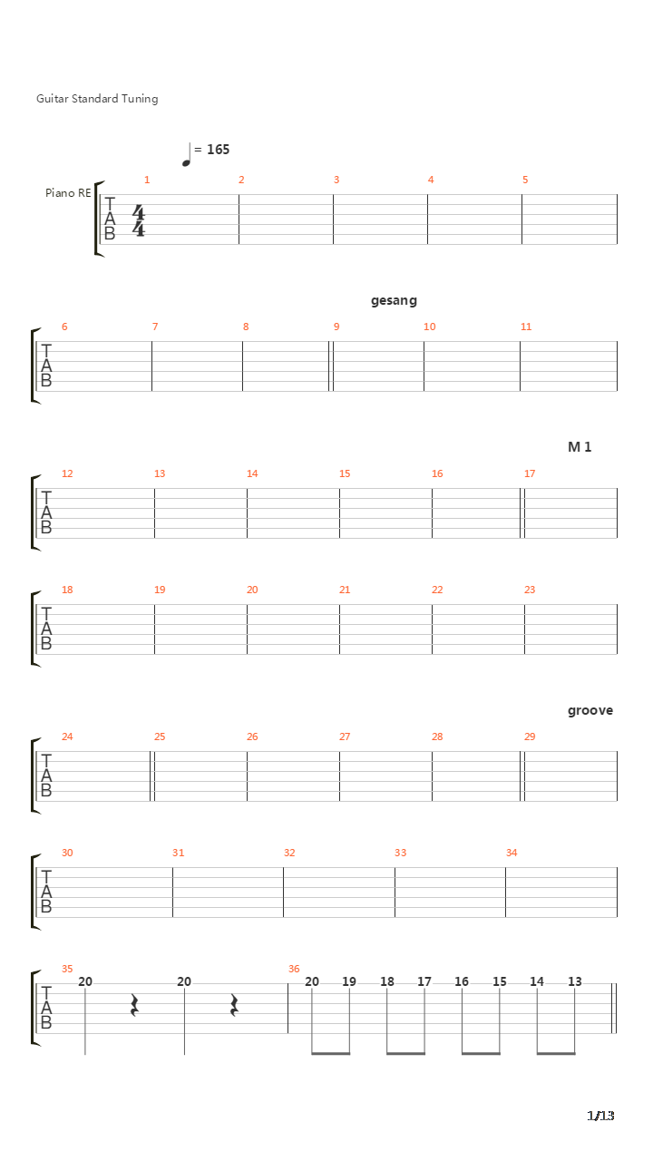 Krebskolonie吉他谱