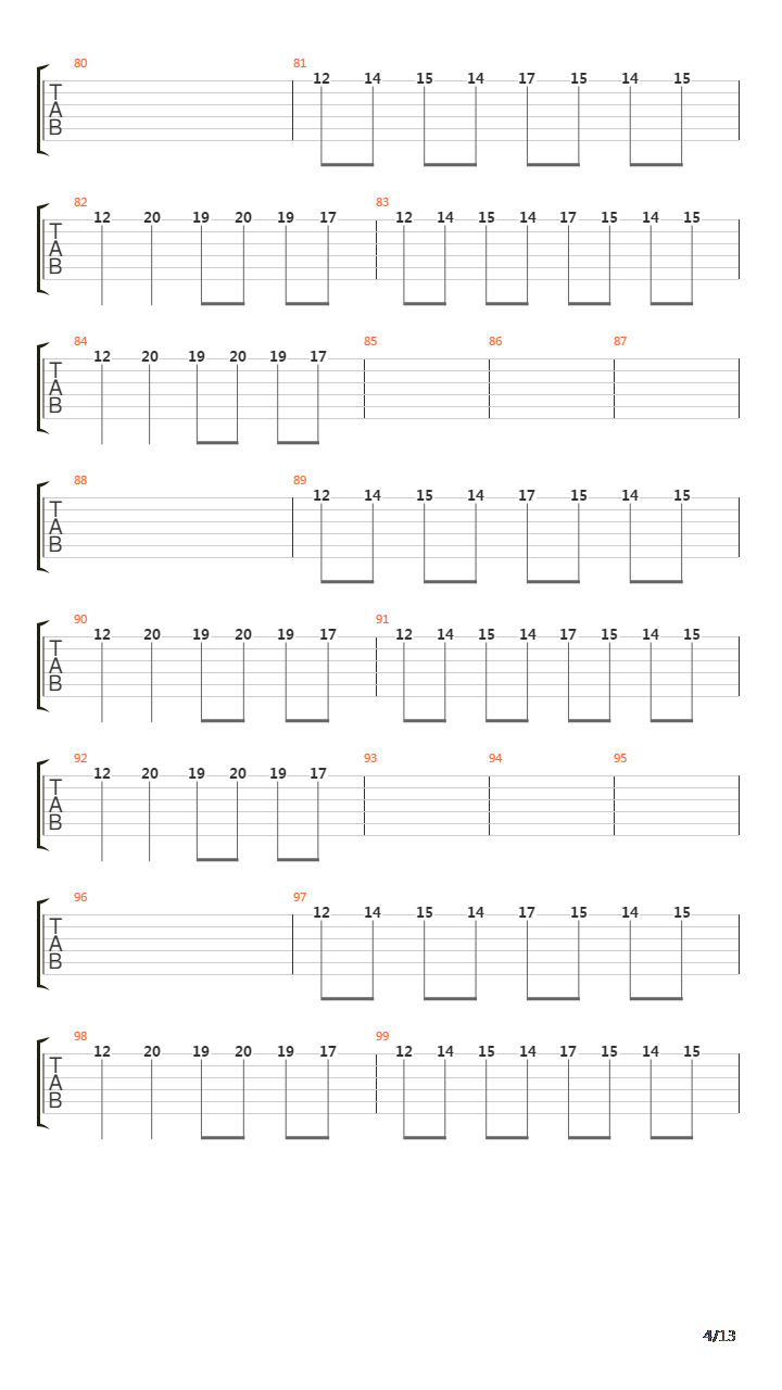 Krebskolonie吉他谱