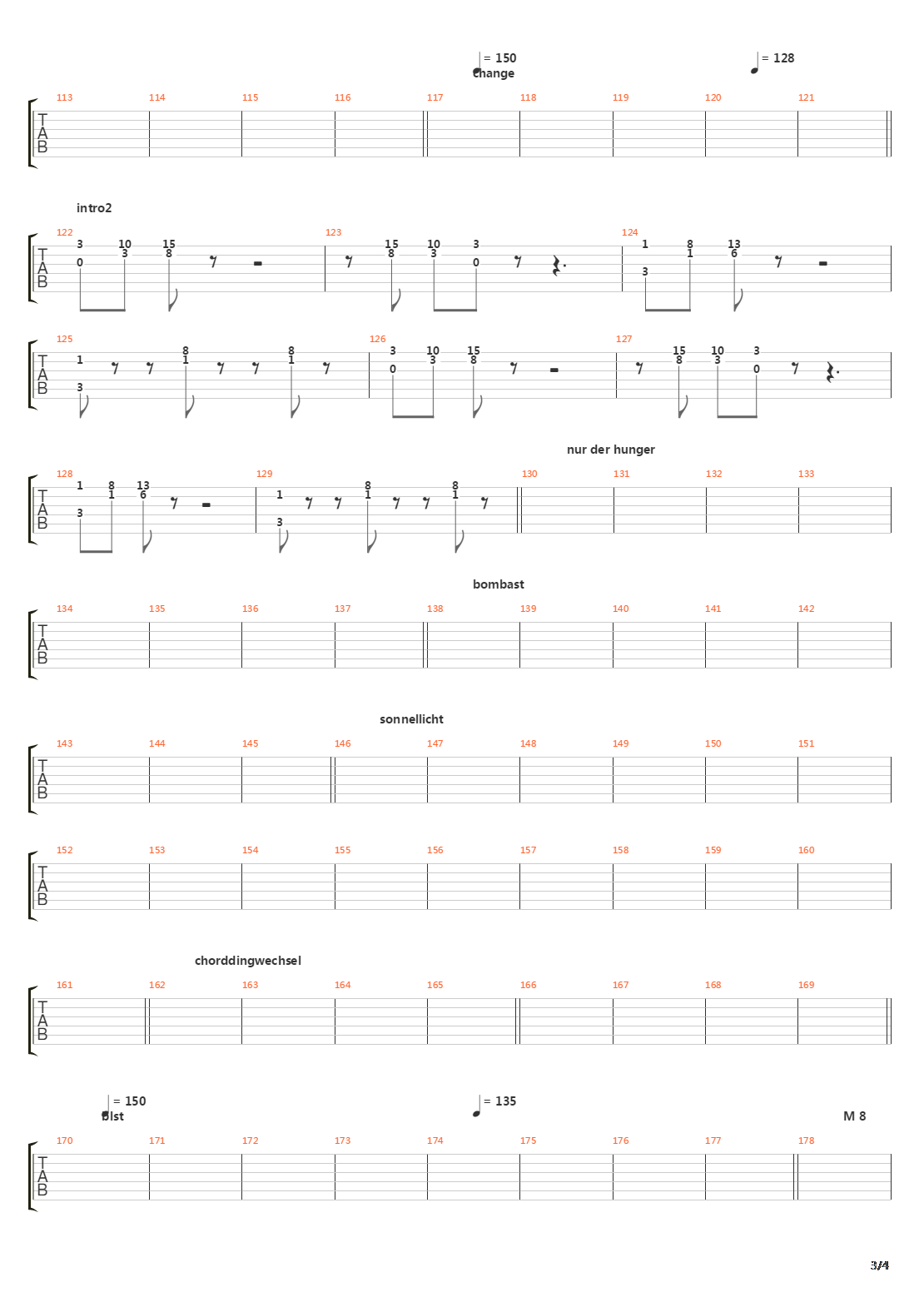 Stahlschwarzschwanger吉他谱